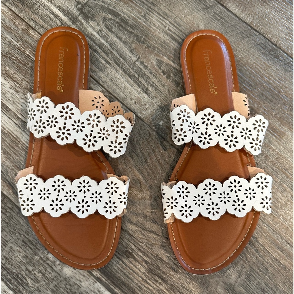 Francesca’s brown and white Sandals size 8